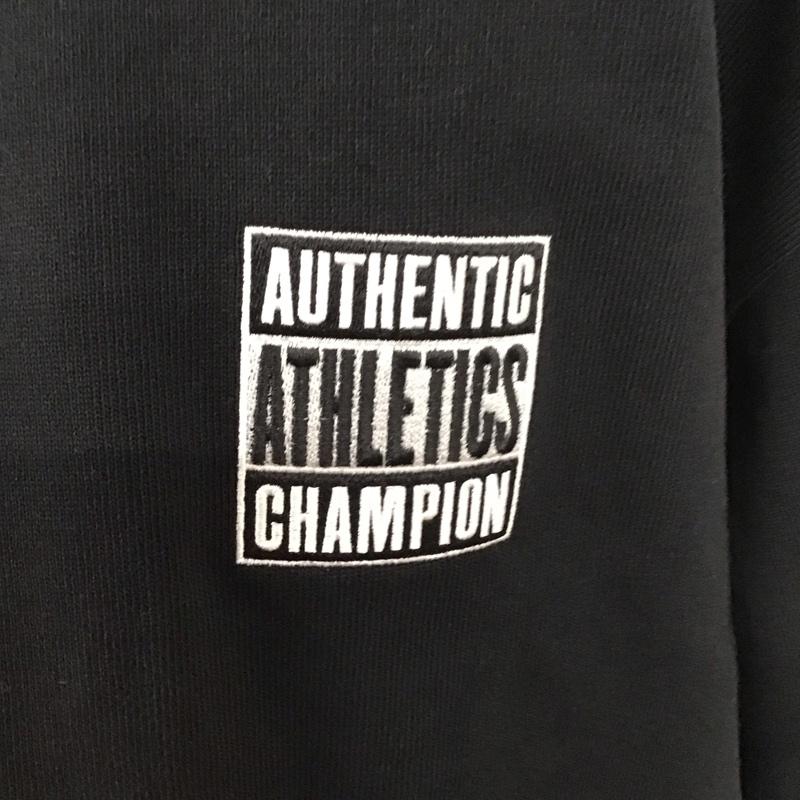 チャンピオン Champion シャツ、ブラウス 長袖 c3-u414 長袖シャツ 前開き ノーカラーシャツ XL ロゴ、文字 黒 / ブラック /  メンズ USED 古着 中古 10123867