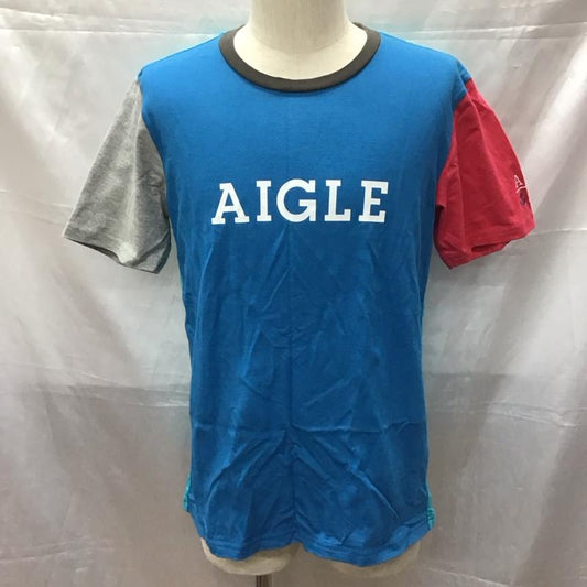 エーグル AIGLE Tシャツ 半袖 半袖カットソー プリントTシャツ クルーネックカットソー M ロゴ、文字 マルチカラー / マルチカラー /  メンズ USED 古着 中古 10111033