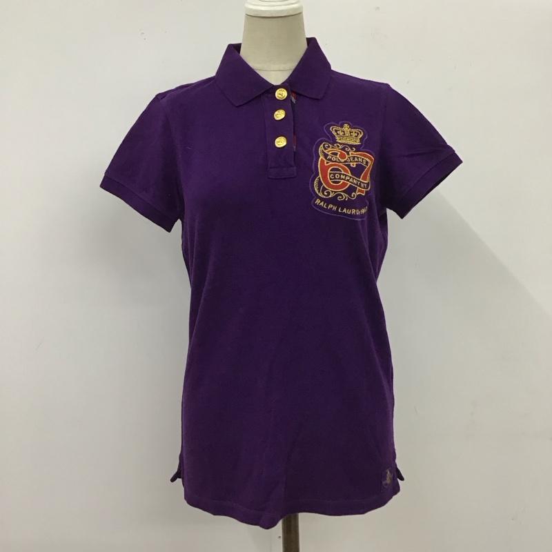 ポロジーンズカンパニー POLO JEANS COMPANY ポロシャツ 半袖 半袖ポロシャツ 半袖カットソー カラーシャツ M ロゴ、文字 紫 / パープル /  レディース USED 古着 中古 10115921