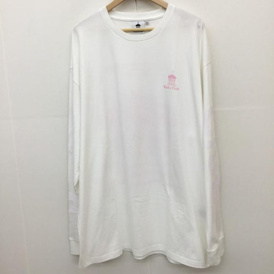 カーハート Carhartt カットソー 長袖 PAM Radio Club Athens XL ロゴ、文字 X プリント 白 / ホワイト / X 桃 / ピンク /  メンズ USED 古着 中古 10127276