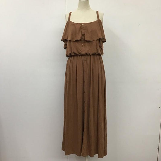 リエンダ rienda ワンピース ロングスカート 110AA883-0700 2wayオフショルリラックスワンピース FREE 無地 茶 / ブラウン /  レディース USED 古着 中古 10115330