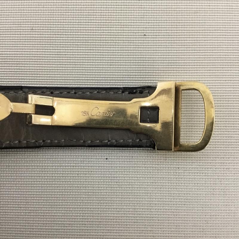 カルティエ Cartier ファッション小物 ファッション小物 腕時計ベルト 18金 ロゴ、文字 黒 / ブラック / X 茶 / ブラウン /  メンズ USED 古着 中古 10148388