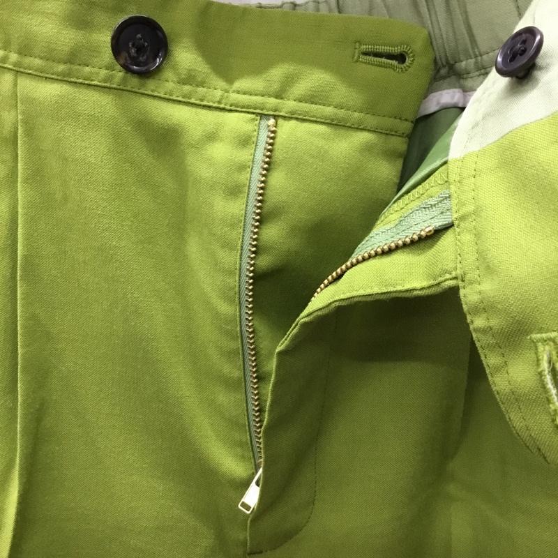 グリーンレーベルリラクシング green label relaxing ボトムス ボトムス 3614-137-2230 BEAUTY スリットパンツ 38 無地 薄緑 / ライトグリーン /  レディース USED 古着 中古 10112268