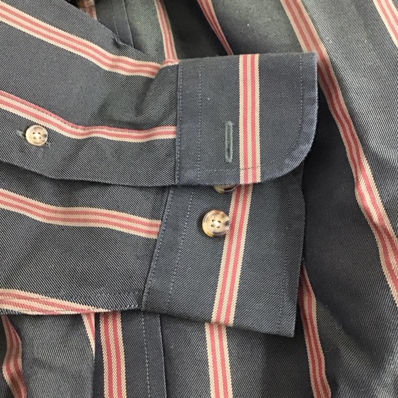 ブルックスブラザーズ BROOKS BROTHERS シャツ、ブラウス 長袖 長袖シャツ ストライプシャツ ボタンダウンシャツ M ストライプ カーキ / カーキ /  メンズ USED 古着 中古 10131166