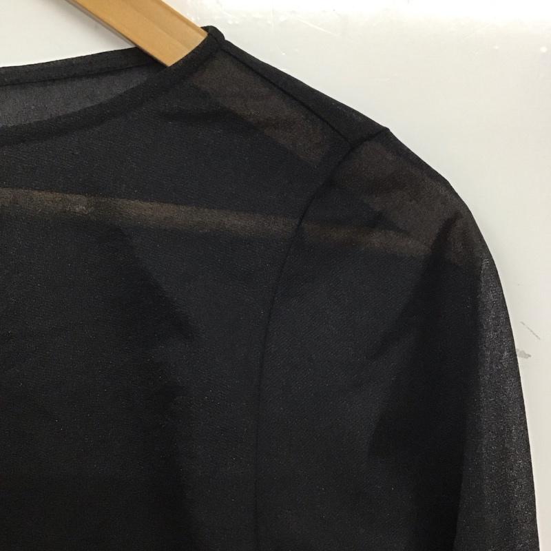 ルシェルブルー LE CIEL BLEU カットソー 長袖 26A62306 Design Gathered Cutout Top 36 無地 黒 / ブラック /  レディース USED 古着 中古 10134216