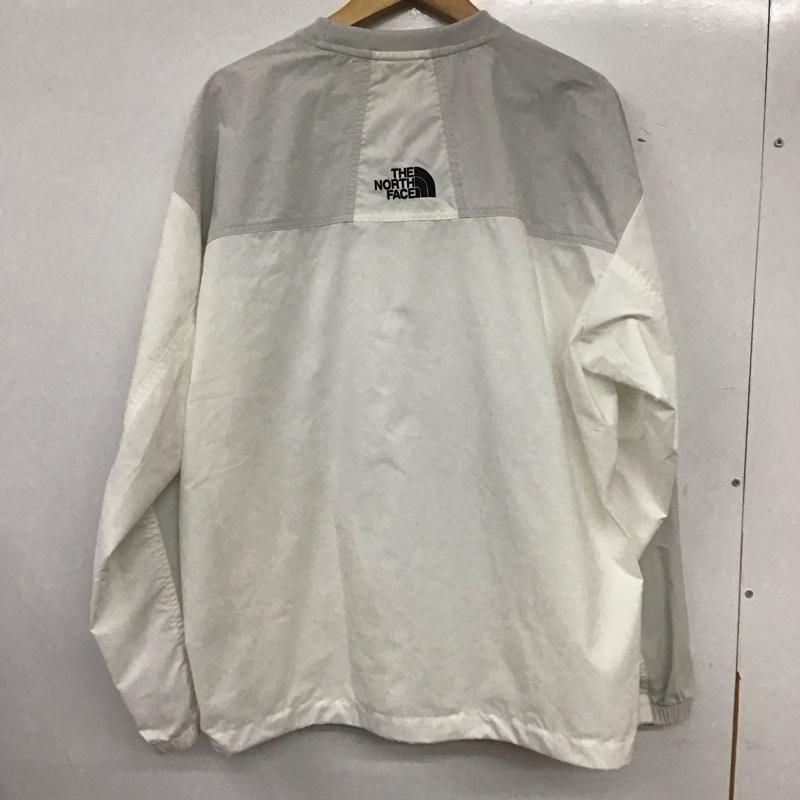 ザノースフェイス THE NORTH FACE カットソー 長袖 nm5mq03n アルバーニークルーネック ナイロン 長袖スウェットトレーナー M ロゴ、文字 白 / ホワイト / X 灰 / グレー /  メンズ USED 古着 中古 10140276