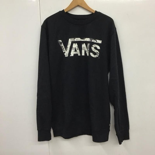 バンズ VANS トレーナー 長袖 長袖トレーナー スウェット クルーネック プルオーバー M ロゴ、文字 黒 / ブラック /  メンズ USED 古着 中古 10131503