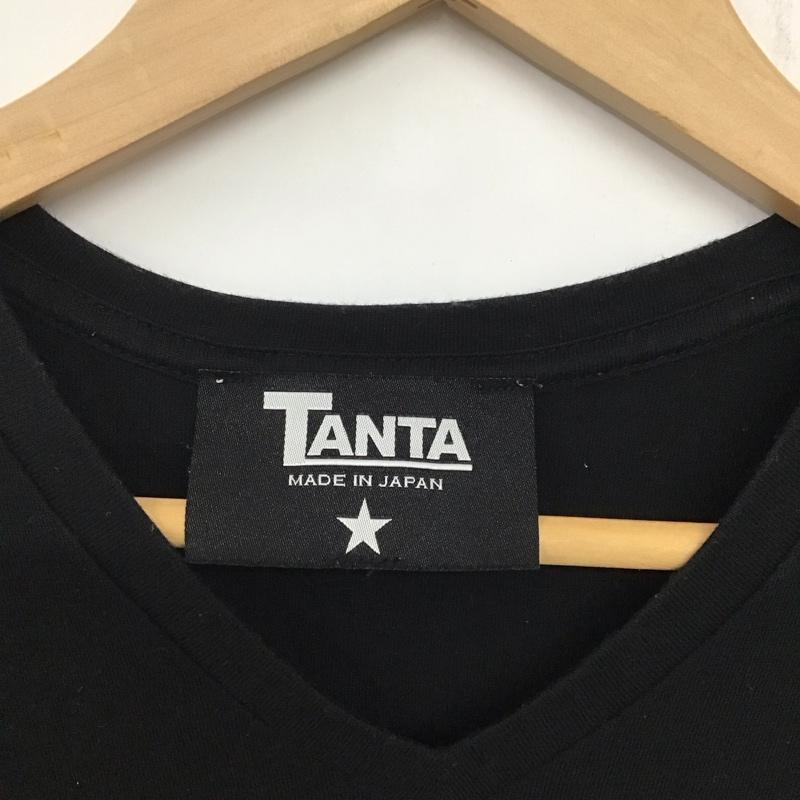 タンタ TANTA Tシャツ 半袖 スパンコール Vネック プリント 黒 / ブラック /  メンズ USED 古着 中古 10133763