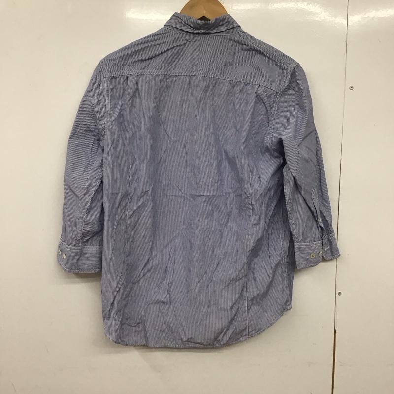 スティル バイ ハンド STILL BY HAND シャツ、ブラウス 半袖 半袖シャツ ストライプシャツ ボタンダウンシャツ 46 ストライプ 白 / ホワイト / X 水色 / ライトブルー /  メンズ USED 古着 中古 10147514