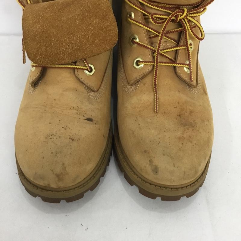 ティンバーランド Timberland ブーツ ショートブーツ 12909 6in Premium Boot 24cm 24.0cm ワンポイント キャメル / キャメル /  レディース USED 古着 中古 10140037