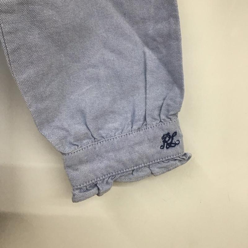 ラルフローレン RALPHLAUREN シャツ、ブラウス 長袖 3234-7433 キッズ フリル 120 120cm ワンポイント 水色 / ライトブルー /  ガールズ USED 古着 中古 10108287
