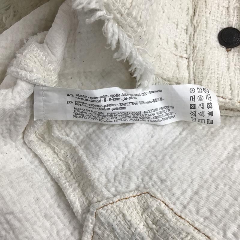 ザラ ZARA ジャケット、上着 ジャケット、ブレザー カジュアルジャケット カラージャケット アウター L 無地 白 / ホワイト /  レディース USED 古着 中古 10124583