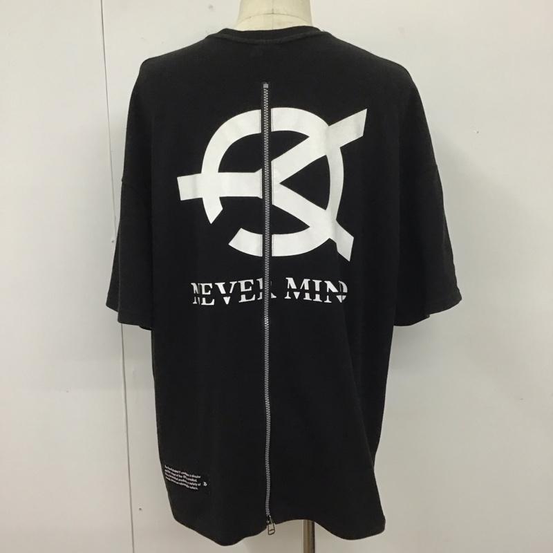 オーワイ OY Tシャツ 半袖 バックファスナー クルーネック ロゴ、文字 黒 / ブラック /  メンズ USED 古着 中古 10109754