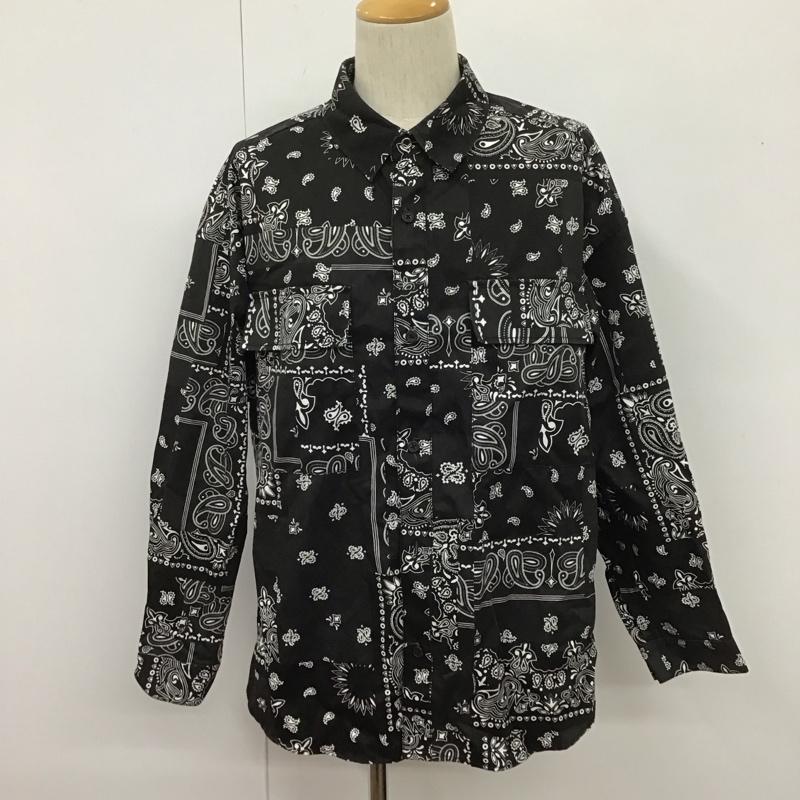 フリークスストア FREAK S STORE シャツ、ブラウス 長袖 203-1014 長袖シャツ カラーシャツ カジュアルシャツ S 総柄 X バンダナ柄 黒 / ブラック / X 白 / ホワイト /  メンズ USED 古着 中古 10107222