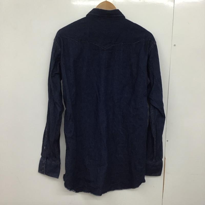 ラングラー Wrangler シャツ、ブラウス 長袖 長袖シャツ 無地シャツ カラーシャツ デニムシャツ 無地 インディゴ / インディゴ /  メンズ USED 古着 中古 10147019