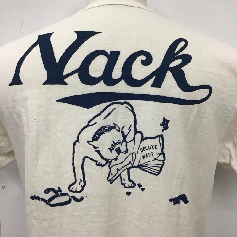 デラックス クロージング Deluxe Clothing Tシャツ 半袖 半袖カットソー プリントTシャツ クルーネックカットソー L ロゴ、文字 白 / ホワイト /  メンズ USED 古着 中古 10120316