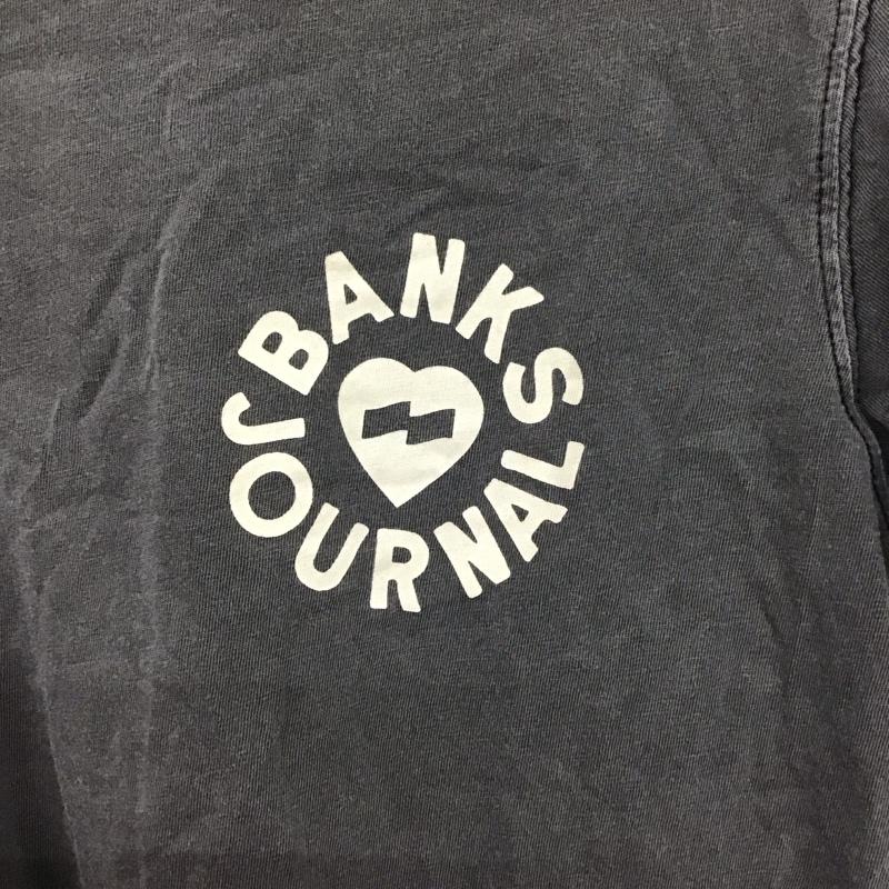 バンクスジャーナル BANKS JOURNAL Tシャツ 半袖 半袖カットソー プリントTシャツ クルーネックカットソー S ロゴ、文字 灰 / グレー /  メンズ USED 古着 中古 10132312