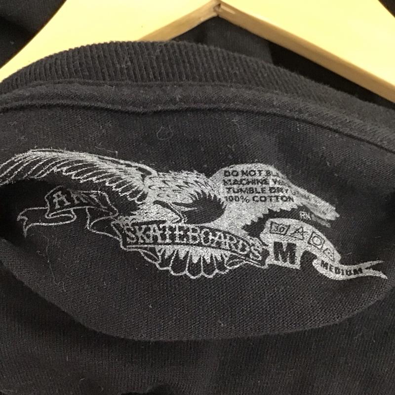 アンタイヒーロー ANTIHERO Tシャツ 半袖 M プリント 黒 / ブラック /  メンズ USED 古着 中古 10131064