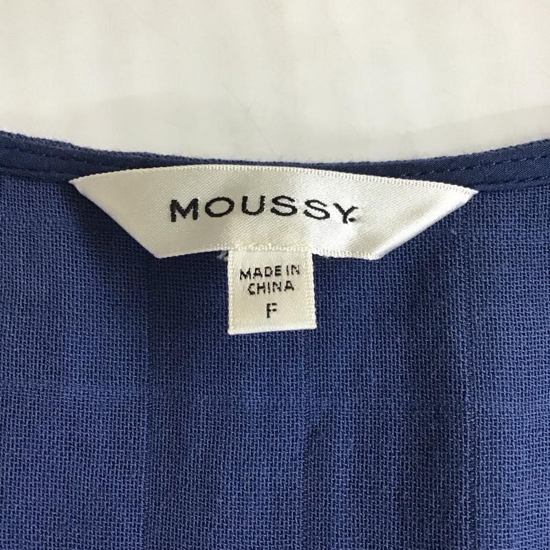 マウジー MOUSSY ワンピース ロングスカート 010CAS30-5950 Wガーゼ フレンチスリーブ FREE 無地 青 / ブルー /  レディース USED 古着 中古 10116479
