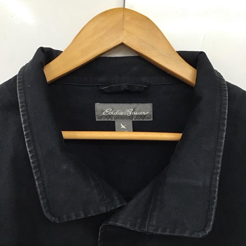 エディーバウアー Eddie Bauer ジャケット、上着 ジャケット、ブレザー カジュアルジャケット アウター カラージャケット XL 無地 紺 / ネイビー /  メンズ USED 古着 中古 10130928