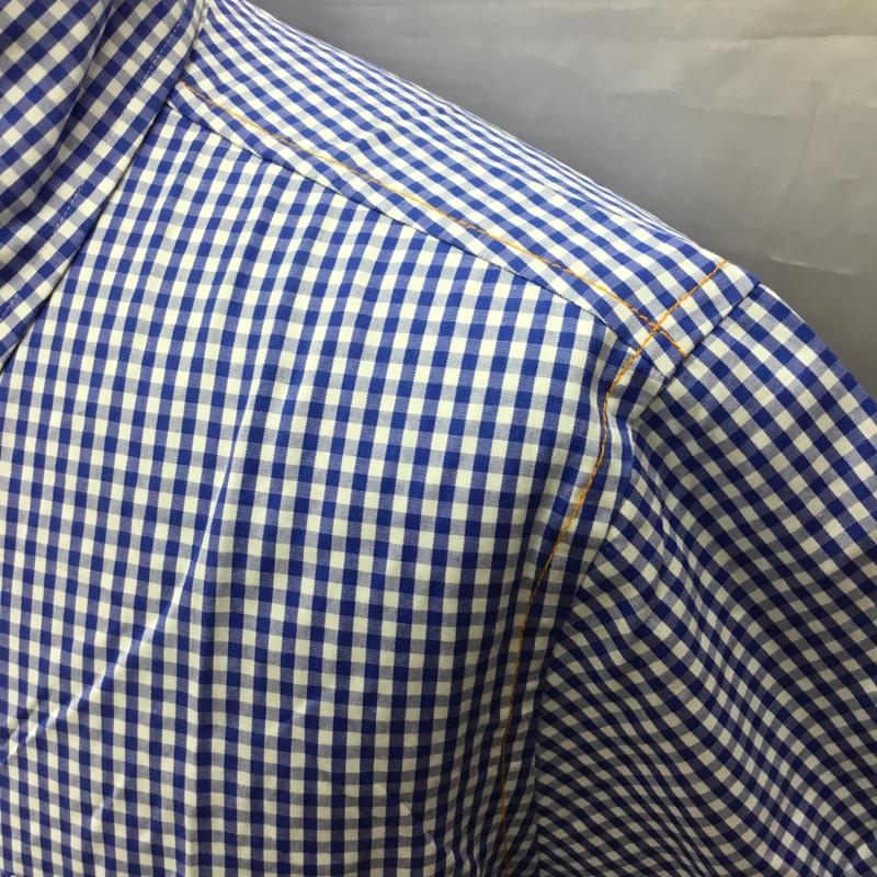 トミーヒルフィガー TOMMY HILFIGER シャツ、ブラウス 半袖 114-112402-020 ボタンダウン 胸ポケット M チェック 白 / ホワイト / X 青 / ブルー /  メンズ USED 古着 中古 10111605