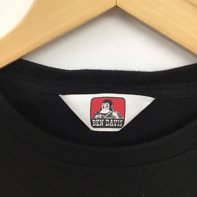ベンデイビス BEN DAVIS Tシャツ 半袖 半袖カットソー プリントTシャツ クルーネックカットソー L プリント 黒 / ブラック /  メンズ USED 古着 中古 10133634