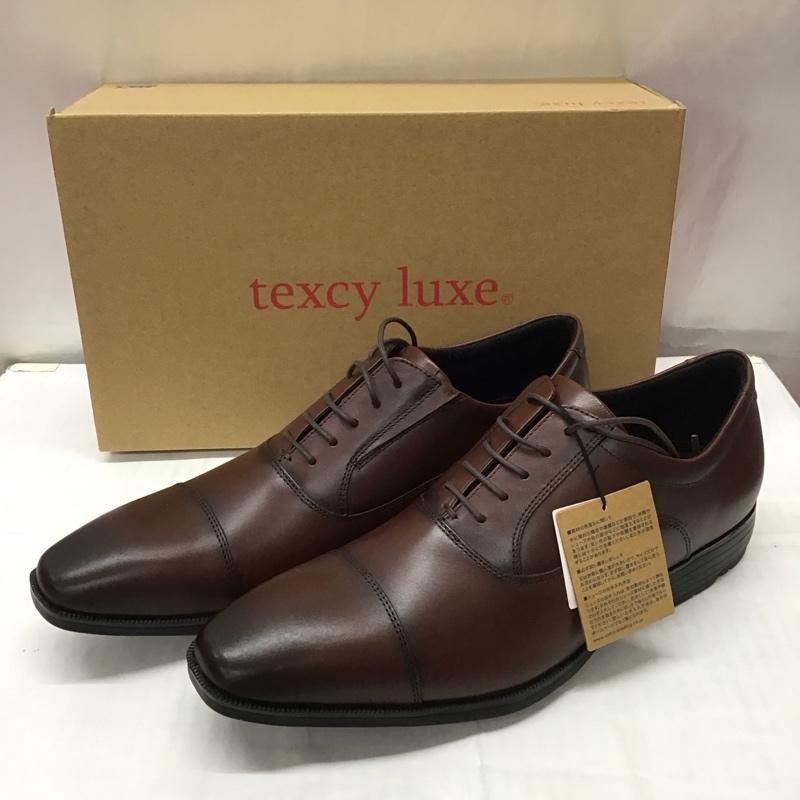 アシックス ASICS 革靴 革靴 TU-7010 texcy luxe ストレートチップ 箱有 26cm 26.0cm 無地 茶 / ブラウン /  メンズ USED 古着 中古 10111750