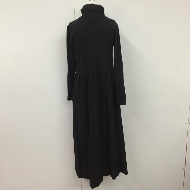 リブインコンフォート Live in comfort ワンピース ロングスカート CS-693-086 タートルネックインナーワンピース ロングワンピース 無地 黒 / ブラック /  レディース USED 古着 中古 10110243