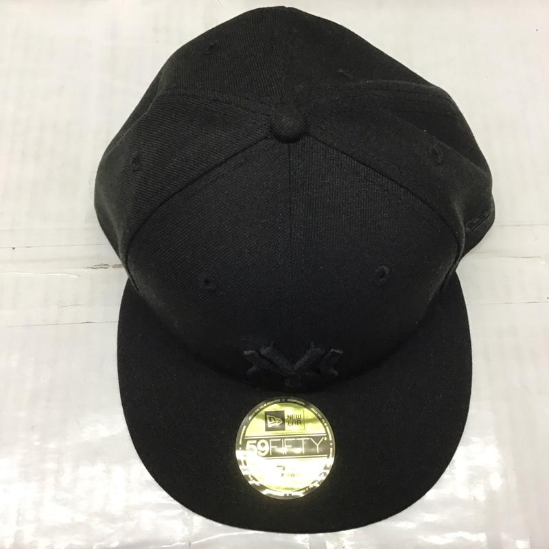 ニューエラ NEW ERA 帽子 キャップ NY ニューヨーク ヤンキース 59FIFTY タグ付き ロゴ、文字 黒 / ブラック /  メンズ USED 古着 中古 10122536