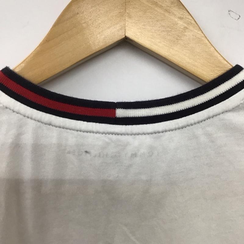 トミーヒルフィガー TOMMY HILFIGER Tシャツ 半袖 半袖カットソー プリントTシャツ クルーネックカットソー L ロゴ、文字 白 / ホワイト /  メンズ USED 古着 中古 10144910