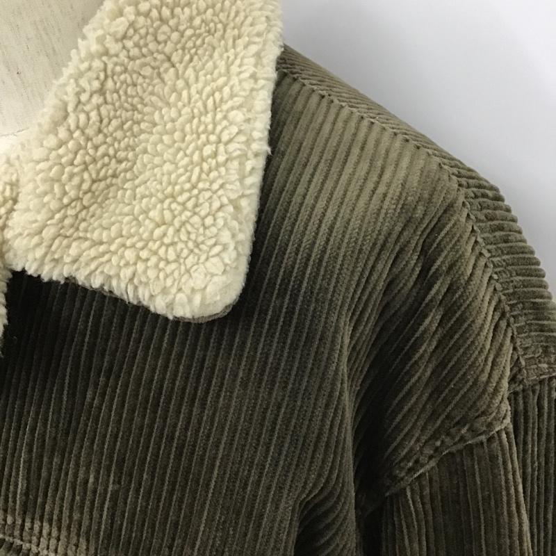 ギャップ GAP ジャケット、上着 ジャンパー、ブルゾン コーデュロイジャケット ボア 90s M 無地 カーキ / カーキ /  メンズ USED 古着 中古 10105635