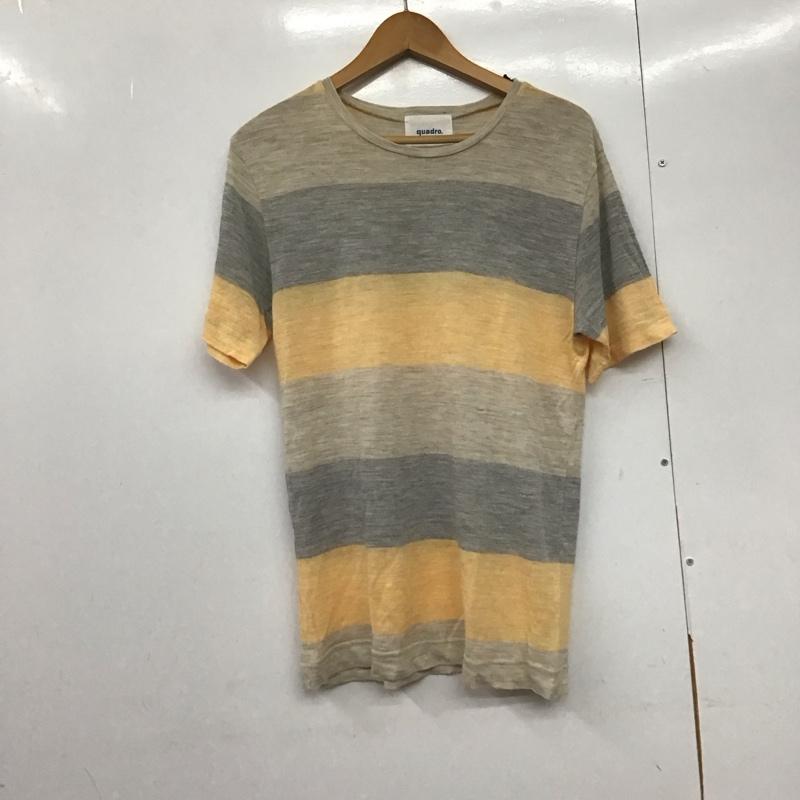 クオドロ quadro シャツ、ブラウス 半袖 半袖カットソー プリントTシャツ クルーネックカットソー 3 ボーダー柄 マルチカラー / マルチカラー /  メンズ USED 古着 中古 10143484