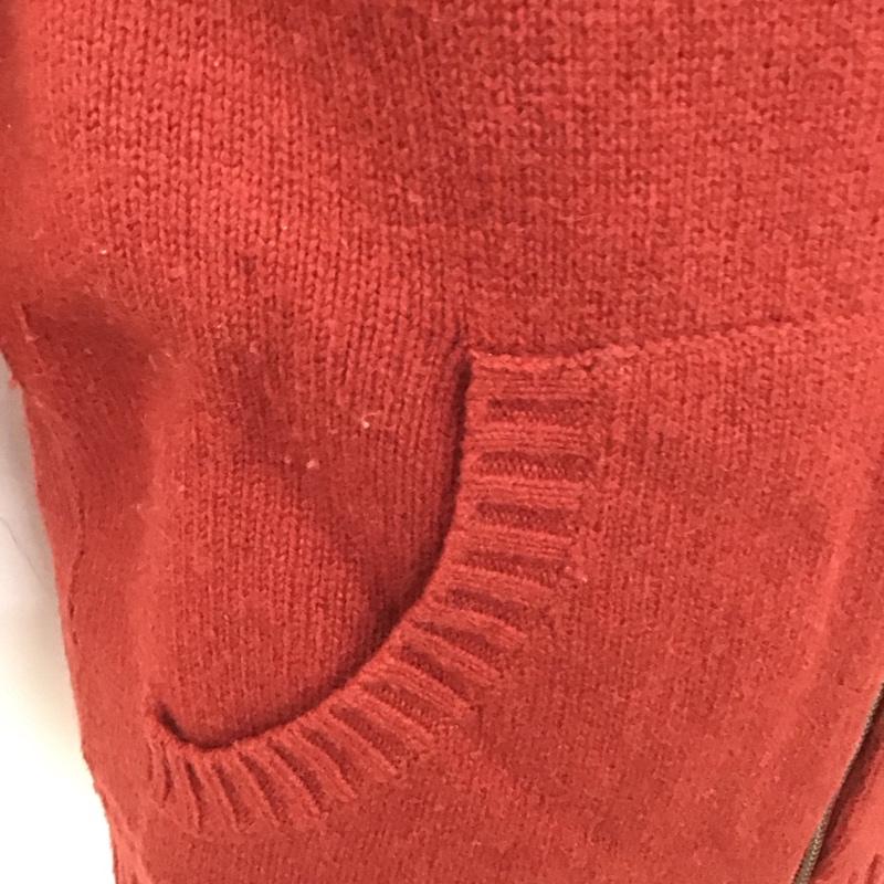 エルエルビーン L.L.Bean パーカー 長袖 285441 ニット フーディー フルジップ 裏ボア M 無地 赤 / レッド /  メンズ USED 古着 中古 10112654