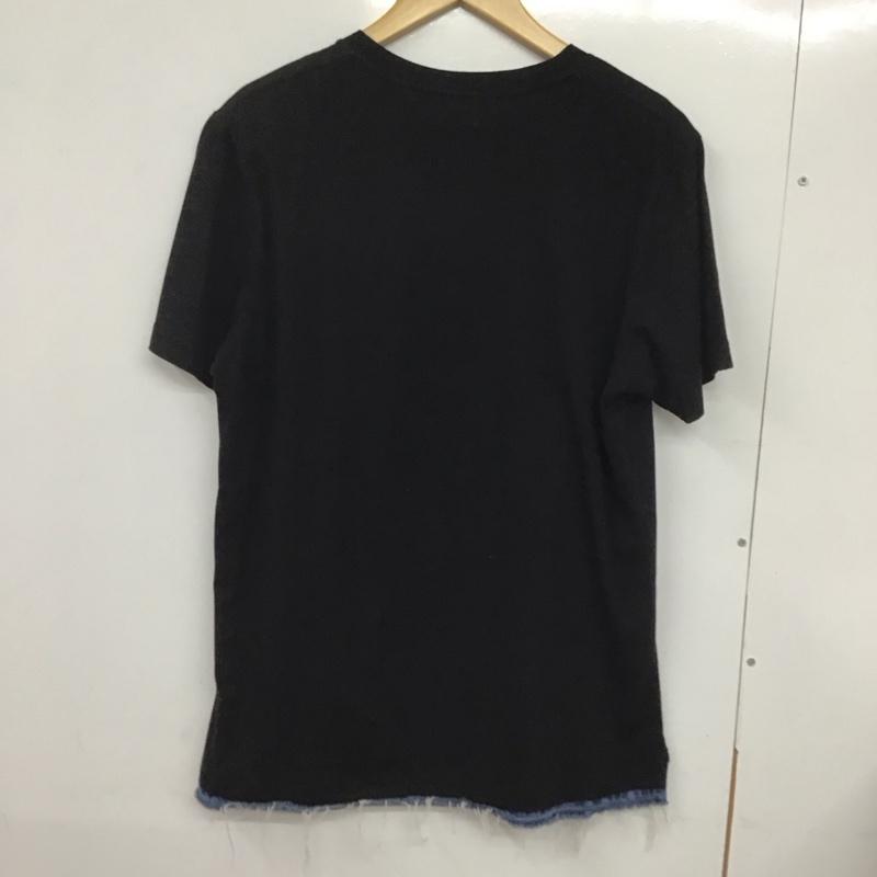 ディーゼル DIESEL Tシャツ 半袖 半袖カットソー 無地Tシャツ Vネックカットソー M 無地 黒 / ブラック /  メンズ USED 古着 中古 10132174