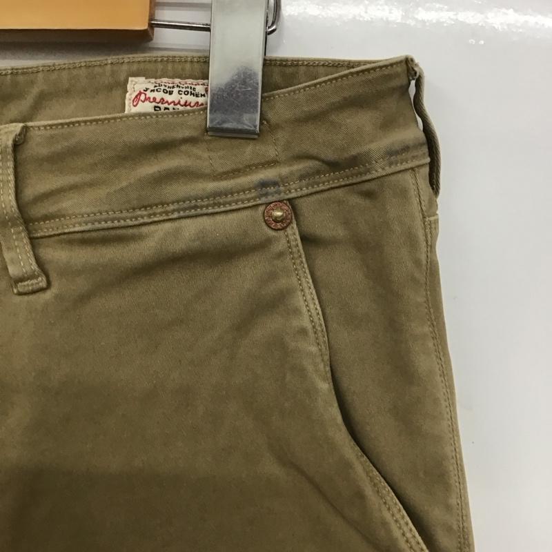 ヤコブコーエン JACOB COHEN パンツ デニム、ジーンズ カジュアルパンツ スリムパンツ ストレッチパンツ 33インチ ロゴ、文字 ベージュ / ベージュ /  メンズ USED 古着 中古 10147083