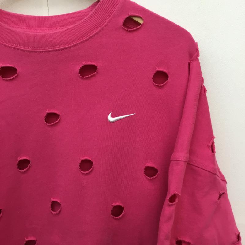 ナイキ NIKE カットソー 半袖 NIKE×JACQUEMUS ナイキxジャックムス スウッシュ Tシャツ FJ3478-653 L ロゴ、文字 桃 / ピンク /  メンズ USED 古着 中古 10148320