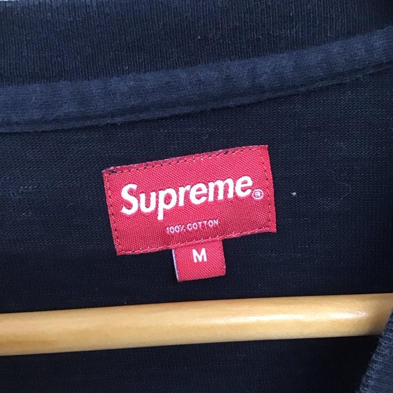 シュプリーム Supreme カットソー 長袖 18ss ロンT stackedTシャツ プリントTシャツ M ロゴ、文字 黒 / ブラック /  メンズ USED 古着 中古 10134884