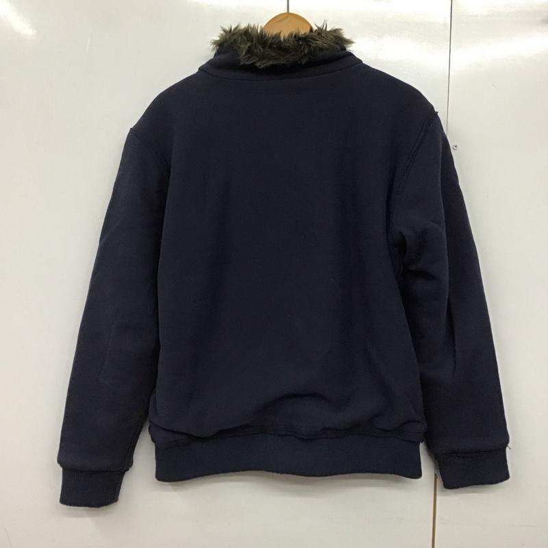 アバクロンビーアンドフィッチ ABERCROMBIE&FITCH パーカー 長袖 ジップアップパーカー 長袖パーカー カジュアルジャケット S ロゴ、文字 紺 / ネイビー /  メンズ USED 古着 中古 10141482