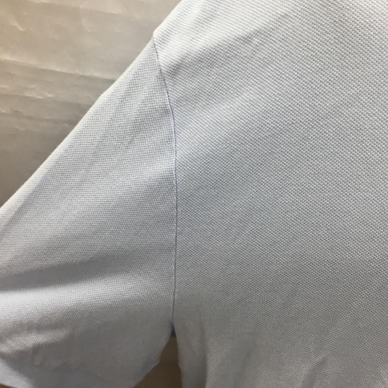 トミーヒルフィガー TOMMY HILFIGER ポロシャツ 半袖 半袖ポロシャツ カラーシャツ 半袖カットソー XL ロゴ、文字 水色 / ライトブルー /  メンズ USED 古着 中古 10115824