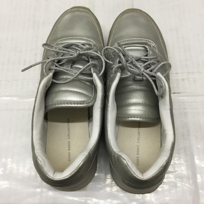 ザラ ZARA スニーカー スニーカー EU38 無地 銀 / シルバー /  レディース USED 古着 中古 10115049