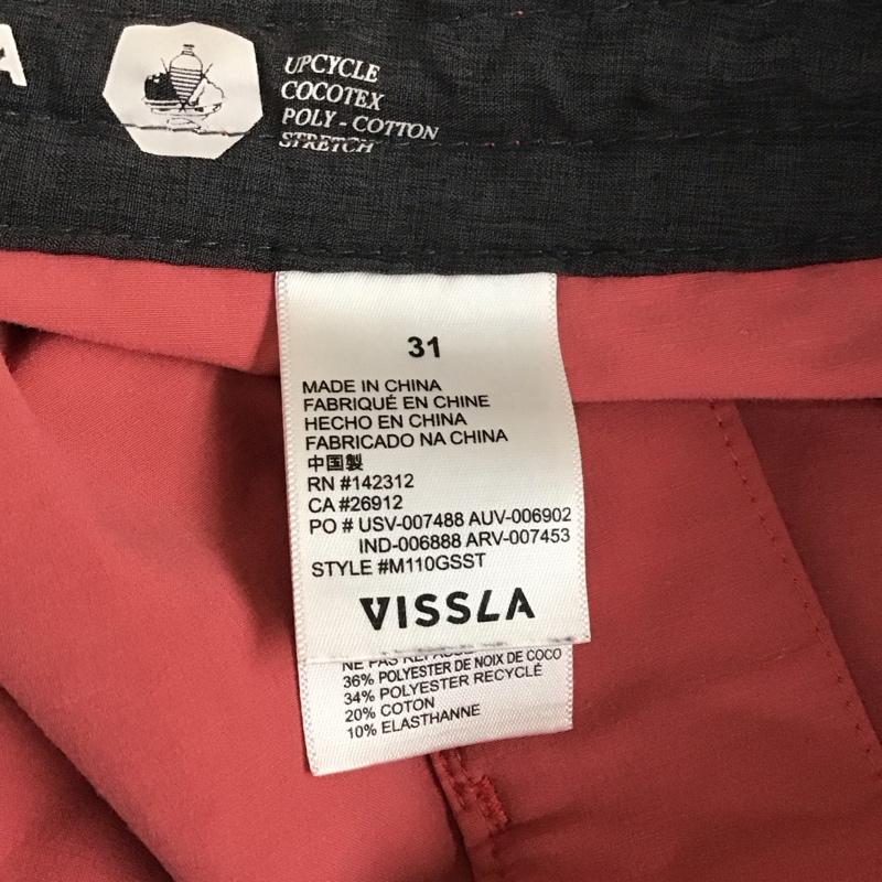 ヴィスラ VISSLA パンツ ショートパンツ ハーフパンツ ショートパンツ カジュアルパンツ 31インチ 無地 赤 / レッド /  メンズ USED 古着 中古 10114705