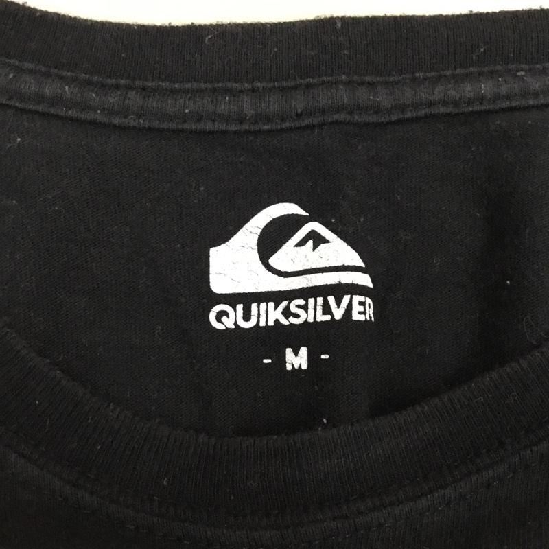 クイックシルバー Quiksilver Tシャツ 半袖 M プリント 黒 / ブラック /  メンズ USED 古着 中古 10110606