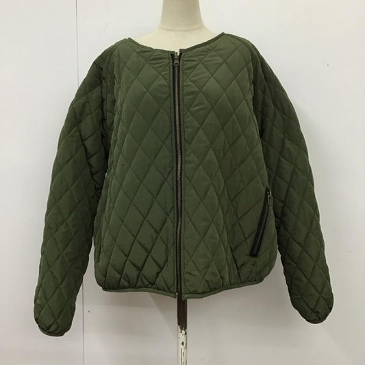 レイカズン Ray Cassin ジャケット、上着 ジャンパー、ブルゾン ジップアップジャケット ジャンパー ノーカラージャケット リバーシブル アウター FREE 無地 カーキ / カーキ /  レディース USED 古着 中古 10119450