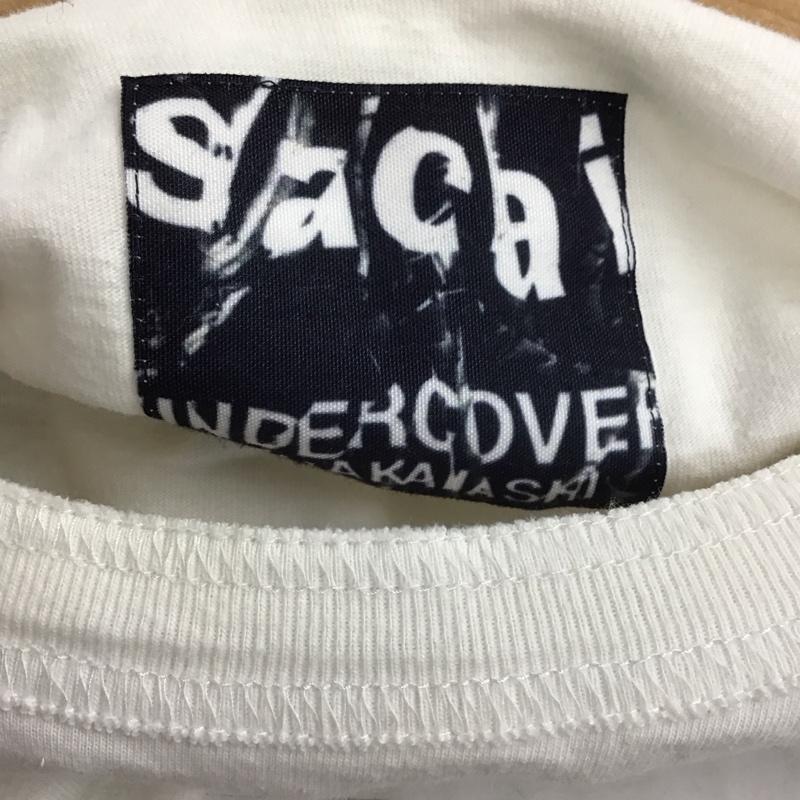 サカイ Sacai Tシャツ 半袖 17-03785/uct9818-2 UNDERCOVER コラボ プリントTシャツ 3 プリント 白 / ホワイト /  メンズ USED 古着 中古 10148022
