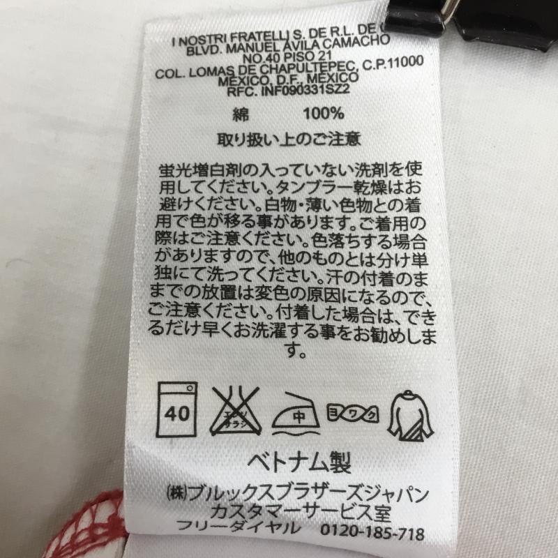 ブルックスブラザーズ BROOKS BROTHERS Tシャツ 半袖 Soft Comfort Short Sleeve T-Shirt S ロゴ、文字 赤 / レッド / X 水色 / ライトブルー /  メンズ USED 古着 中古 10130853