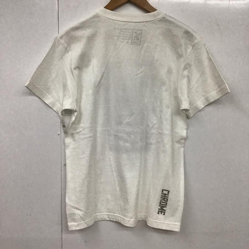 クロム CHROME Tシャツ 半袖 半袖カットソー プリントTシャツ クルーネックカットソー M プリント 白 / ホワイト /  メンズ USED 古着 中古 10131012