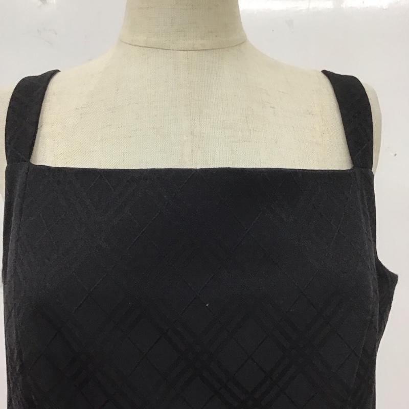 バーバリーロンドン Burberry London ワンピース ひざ丈スカート FM045-079-09 ウール ノースリーブ 40 チェック 黒 / ブラック /  レディース USED 古着 中古 10112962