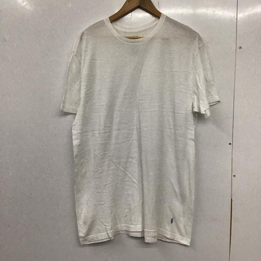 ポロラルフローレン POLO RALPH LAUREN Tシャツ 半袖 半袖カットソー 無地Tシャツ クルーネックカットソー L 無地 白 / ホワイト /  メンズ USED 古着 中古 10138120