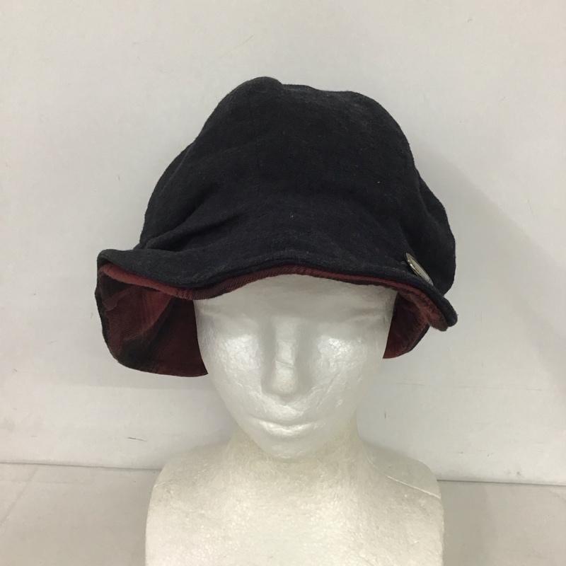 カシラ CA4LA 帽子 キャップ DOU00337 キャスケット 無地 黒 / ブラック /  レディース USED 古着 中古 10141050
