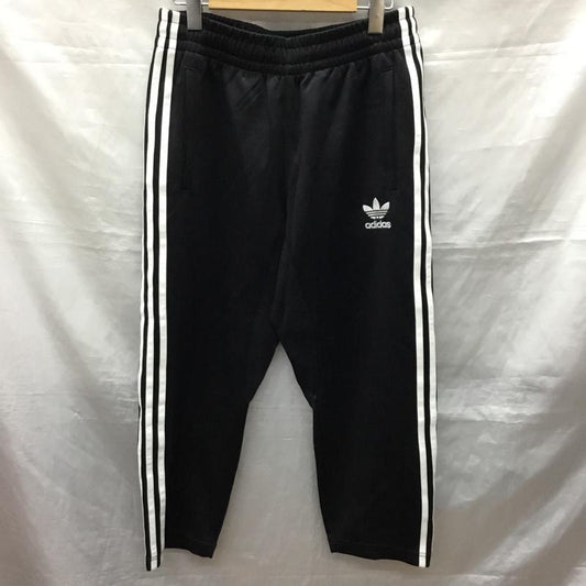 アディダス adidas パンツ ワークパンツ、ペインターパンツ dn8039 クロップドパンツ カジュアルパンツ ジャージ L ロゴ、文字 黒 / ブラック /  メンズ USED 古着 中古 10121948